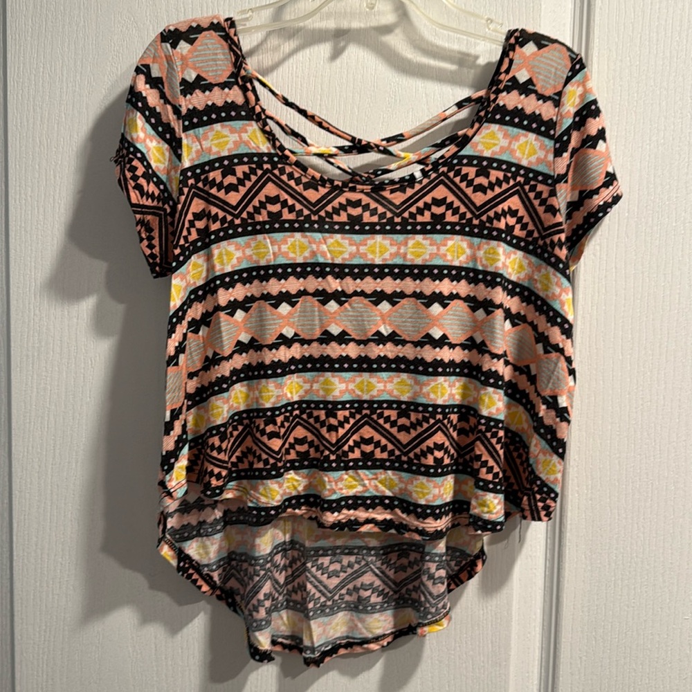 Charlotte Russe Trendy Geometric Print Top